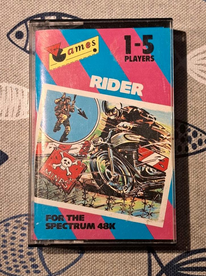 ZX Spectrum cassette 'RIDER' – getest & werkend, Computers en Software, Vintage Computers, Ophalen of Verzenden
