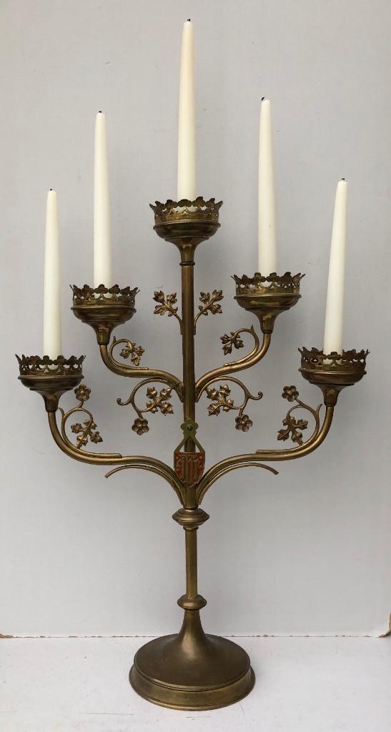 5  Armige kerkkandelaar, Antiek en Kunst, Antiek | Religie, Ophalen of Verzenden