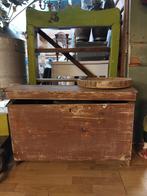 Brocante houten kist dekenkist speelgoedkist, Huis en Inrichting, Ophalen, Minder dan 50 cm, Gebruikt, 50 tot 100 cm