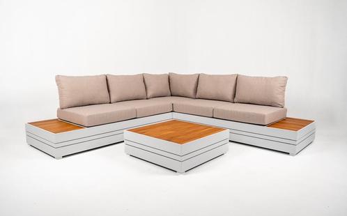 Nieuw loungebank loungeset Formentera wit teakhout van €2350, Tuin en Terras, Tuinsets en Loungesets, Nieuw, Teakhout, Ophalen of Verzenden