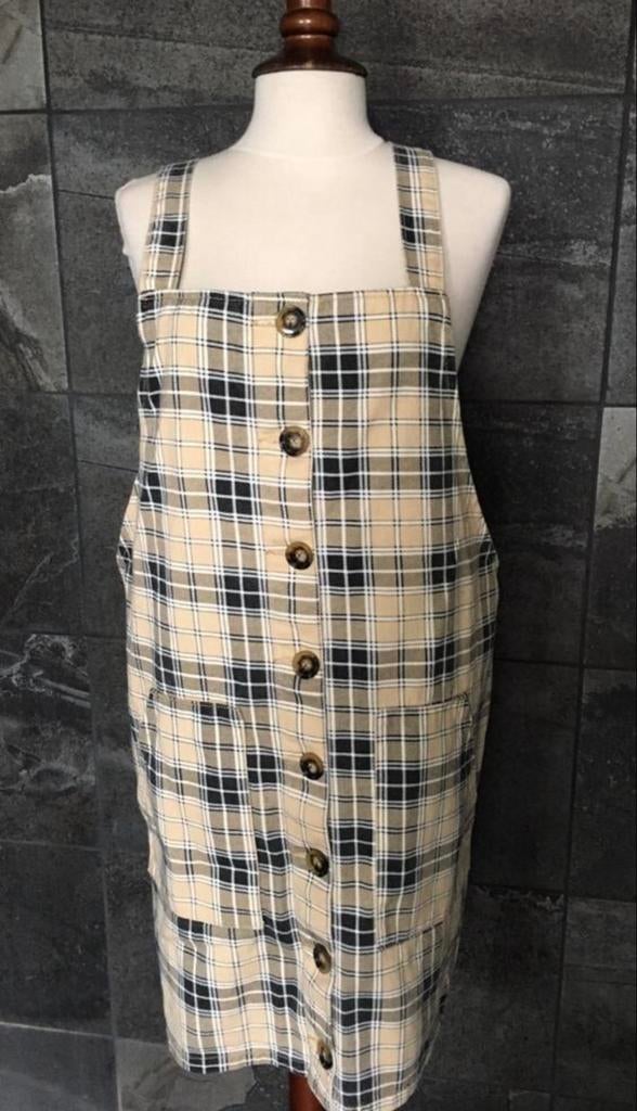 Nieuwe Prettylittlething Tuinjurk Geruit Maat 38-42 Nieuw, Maat 38/40 (M), Zwart, Nieuw, Ophalen of Verzenden