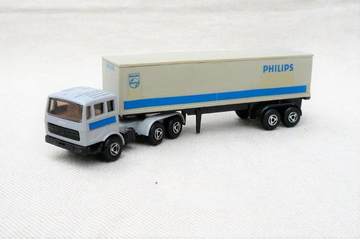 Efsi Mercedes LP + oplegger Philips 1/87., Hobby en Vrije tijd, Modelauto's | 1:87, Gebruikt, Bus of Vrachtwagen, Efsi, Verzenden