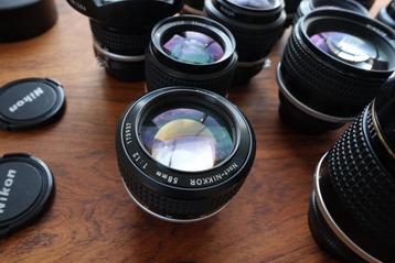 Veel lenzen Nikon AI-S Noct 58mm 15mm 50mm 1.2 Zeiss Biotar beschikbaar voor biedingen