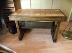 Salontafel hoog met tegels eiken zondag 20-9 ophalen, Ophalen, Gebruikt, 50 tot 75 cm, Eikenhout