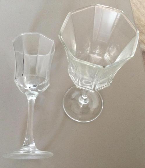 2x Luminarc Arcoroc Octime borrelglas, jaren 80, Huis en Inrichting, Keuken | Servies, Zo goed als nieuw, Glas of Glazen, Overige stijlen