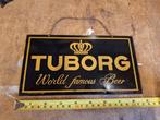 Vintage reclamebordje Tuborg bier 1967 Otten Plastic, Verzamelen, Biermerken, Ophalen of Verzenden, Gebruikt, Overige merken