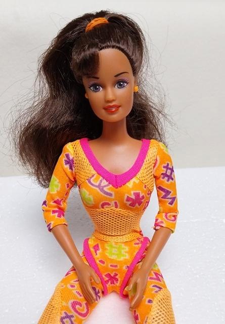 Vintage Barbie Workin' Out Teresa (1996), Kinderen en Baby's, Speelgoed | Poppen, Gebruikt, Barbie, Ophalen of Verzenden