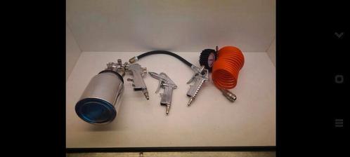 Pneumatische Luchtgereedschap Set - Pistool, Verfspuit, Pomp, Doe-het-zelf en Verbouw, Compressors, Zo goed als nieuw, 6 tot 10 bar