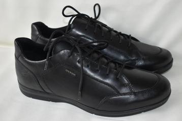 GEOX maat 43 UK 9 schoenen zwart leder NIEUW / ONGEDRAGEN beschikbaar voor biedingen