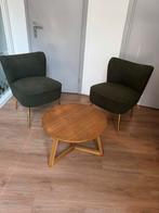 Set: 2 Bankjes & Salontafel, Minder dan 50 cm, Gebruikt, Rond, Tot twee personen