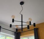 Moderne zwarte hanglamp met 4 lampen, Huis en Inrichting, Lampen | Hanglampen, Ophalen, Nieuw, Metaal, Modern
