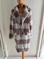 Bruin/Witte Winterjas - Maat M, Kleding | Dames, Jassen | Zomer, Ophalen of Verzenden, Zo goed als nieuw, Maat 38/40 (M), Bruin