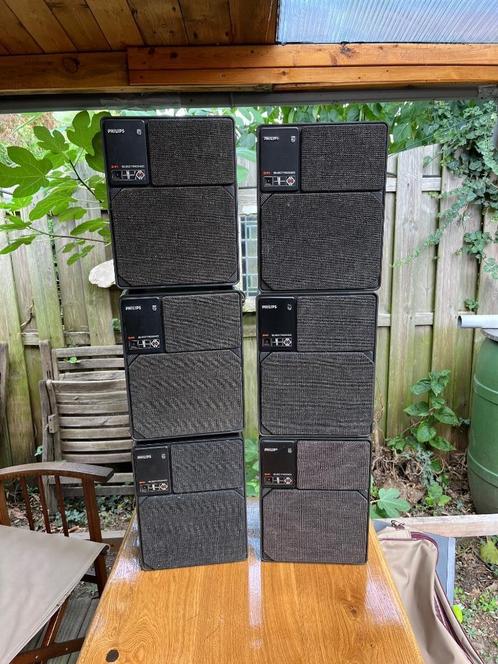 6 stuks Philips MFB 541, Audio, Tv en Foto, Luidsprekers, Gebruikt, Front, Rear of Stereo speakers, Minder dan 60 watt, Philips