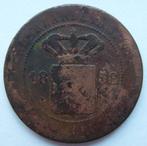 Nederlands Indie: - Zware munt - 2 1/2 cent 1858., Overige waardes, Ophalen of Verzenden, Koning Willem III, Losse munt