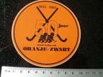sticker oranje-zwart mixed hockey club logo 50 jaar 1983, Verzenden, Zo goed als nieuw, Sport