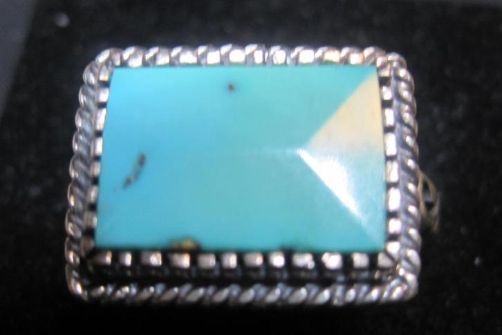 %100 Perzisch turkoois zegelring en groene agaat zegelring, Sieraden, Tassen en Uiterlijk, Ringen, Zo goed als nieuw, Dame of Heer