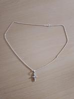 Zilveren ketting met kruisje (925 zilver), Ophalen of Verzenden, Zo goed als nieuw, Zilver, Overige materialen