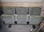 Theater bank 3 zitter. 2 stuks, Ophalen, Gebruikt, Driepersoons, 75 tot 100 cm