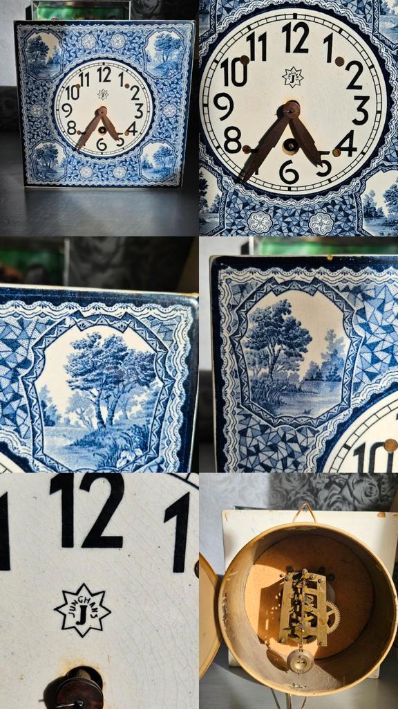 Prachtige Villeroy & Boch  klok , daterend uit circa 1920., Antiek en Kunst, Antiek | Klokken, Ophalen of Verzenden