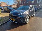Kia Sportage GT-Line 1.6 T-gdi 4WD AUT 2016 Zwart, Panodak, Auto's, Euro 5, USB, 4 cilinders, Zwart
