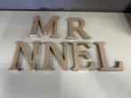 Grote houten letters m r n n e l, Ophalen of Verzenden, Zo goed als nieuw, Wanddecoratie, Nvt