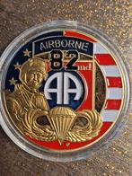 82 nd, airborne division., Postzegels en Munten, Penningen en Medailles, Ophalen of Verzenden