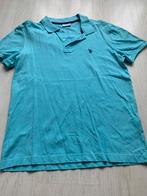 Is polo assen maat M turquoise polo shirt, Gedragen, Blauw, Ophalen of Verzenden