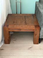 Houten Bijzettafel, Huis en Inrichting, Tafels | Salontafels, Ophalen, Gebruikt, 50 tot 100 cm, Vierkant