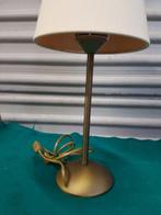 tafellamp messing met creme kap, Huis en Inrichting, Lampen | Tafellampen, Ophalen of Verzenden, 'T Olde Gre-j, Info@toldegrej.nl