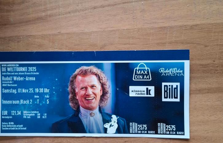 Een kaart voor concert Andre Rieu, Tickets en Kaartjes, Concerten | Klassiek, Drie personen of meer