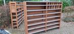 Vintage Houten Stellingkast met Vakken lundia, Huis en Inrichting, Ophalen, Gebruikt, Vintage