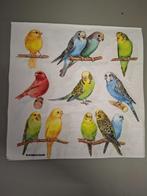 4 servetten met papagaaien voor o.a. decoupage, Hobby en Vrije tijd, Knutselen, Ophalen of Verzenden, Nieuw, Materiaal