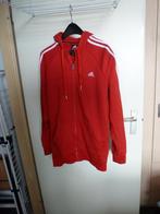 ADIDAS rood / wit HOODIE VEST L -GRATIS zend, Maat 52/54 (L), Verzenden, Zo goed als nieuw, Rood