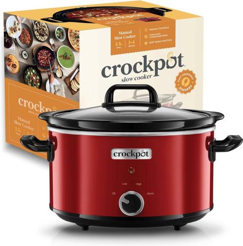 Crock-Pot Slowcooker Rood – Gloednieuw in Verpakking (3,5L), Witgoed en Apparatuur, Slowcookers, Nieuw, Ophalen of Verzenden