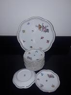 Antiek Schumann ajour gebakstel vol allerlei bloemetjes, Antiek en Kunst, Antiek | Servies los, Verzenden