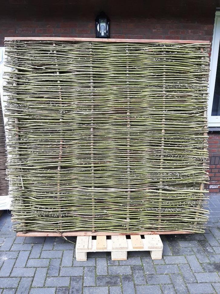 Wilgentenen schuttingen in stalen frame!!, Tuin en Terras, Schuttingen, Nieuw, Overige materialen, 1 tot 2 meter, Minder dan 3 meter