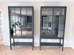 Zwarte vitrinekast PUUR Vermeer industrieel per stuk of set, Ophalen, Eikenhout, 200 cm of meer, 50 tot 100 cm