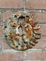 Metalen zon en maan, Tuin en Terras, Tuinbeelden, Ophalen of Verzenden, Gebruikt, Metaal