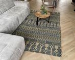 Vloerkleed biologische / wolmix met tribale kunstpatronen, Ophalen, 100 tot 150 cm, Zo goed als nieuw, 150 tot 200 cm