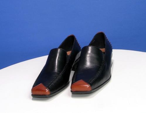 Zwart-bruin leren dames instappers, maat 37, Kleding | Dames, Schoenen, Nieuw, Ophalen