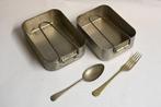 mess tin set engeland wo2 etensblik lepel vork, Verzamelen, Ophalen of Verzenden, Landmacht, Engeland
