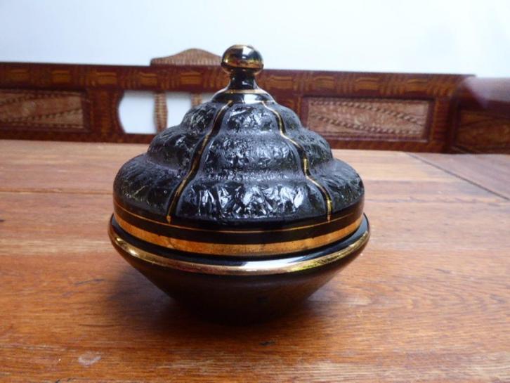 Art deco dekseldoos of bonbonniere, Booms Glas, Antiek en Kunst, Antiek | Glas en Kristal, Ophalen of Verzenden