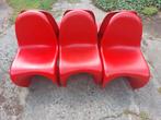 6 Vintage Panton Stoelen - Rood-replica, Huis en Inrichting, Stoelen, Kunststof, Gebruikt, Vintage, Ophalen of Verzenden