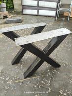 Stalen eetkamer tafel poten, Tafelpoot, 50 tot 100 cm, Zo goed als nieuw, Metaal