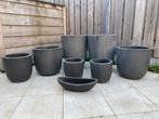 Set van 8 buiten bloempotten, Tuin en Terras, Bloempotten, Kunststof, Gebruikt, Rond, Balkon