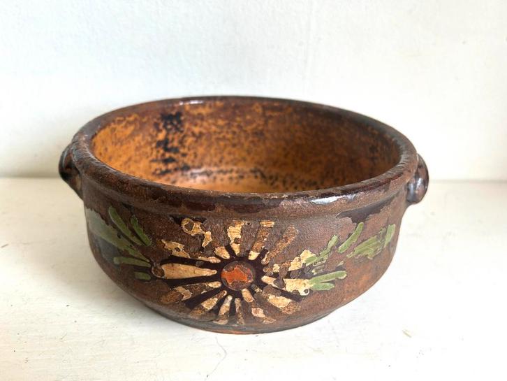 Antieke aardewerk schaal polychroom 19e eeuws, Antiek en Kunst, Antiek | Keramiek en Aardewerk, Ophalen