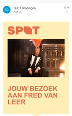 1 kaart voor Fred van Leer in Groningen.  4 december, Tickets en Kaartjes, Theater | Cabaret en Komedie, Eén persoon, December