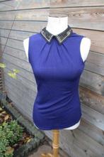 Top blauw Karen Millen mt 8 (36), Blauw, Zonder mouw, Ophalen of Verzenden, Zo goed als nieuw