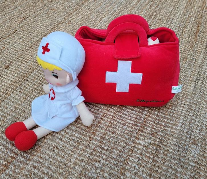 Dokterstas met patiënt Lilliputiens en verpleegster, Kinderen en Baby's, Speelgoed | Educatief en Creatief, Zo goed als nieuw