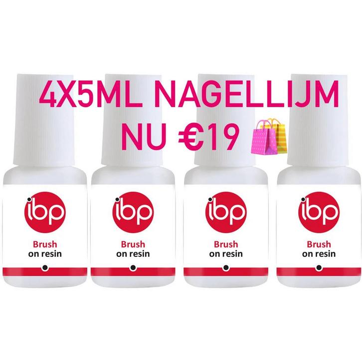4 x IBP Nagellijm met kwastje | 5 ml, Sieraden, Tassen en Uiterlijk, Uiterlijk | Dieet en Afvallen, Nieuw, Ophalen of Verzenden